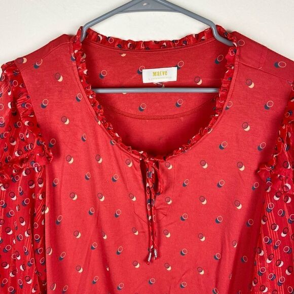 Anthropologie Maeve Jacquin Ruffle Peasant Blouse - Picture 7 of 7